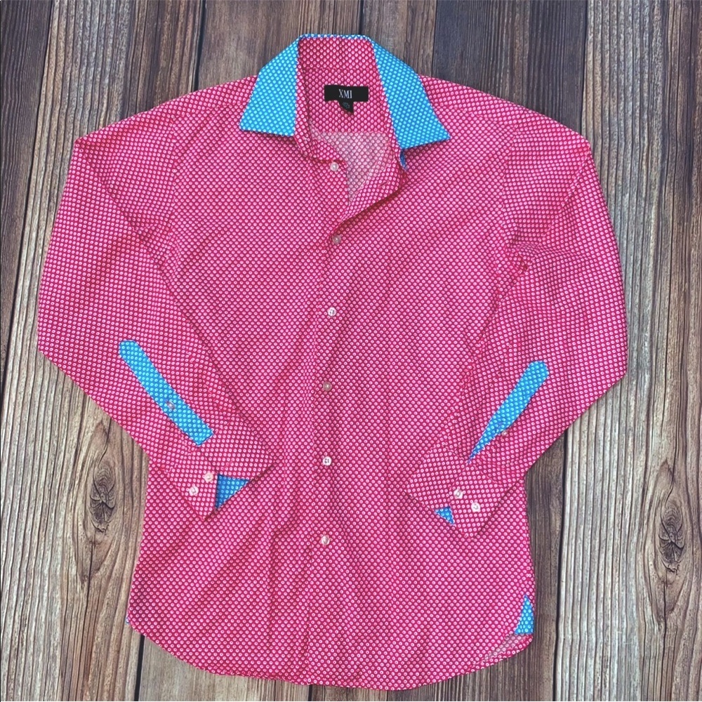 XMI | Floral Colorblock Summer Business Shirt